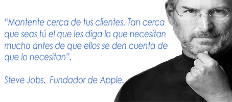 Frase célebre de Steve Jobs.