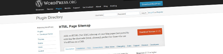 Pluggin sitemap html.