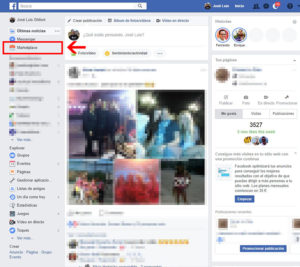 Paso 1: Detectar icono MarketPlace en Facebook.